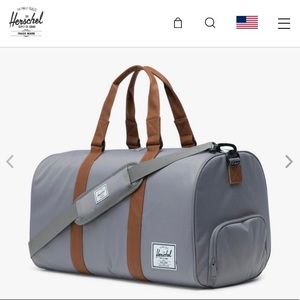 NWT Herschel Novel Duffle Grey/Tan